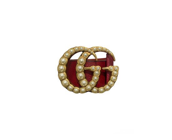 Gucci Cintura Marmont Perle Rossa