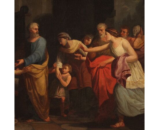 Grande dipinto neoclassico della fine del XVIII secolo