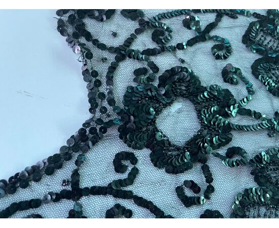 Shoulder cover in black tulle and sequins Italy     