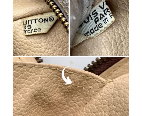 LOUIS VUITTON Pochette Vintage in Tela Col. Marrone Trousse de Toilette M