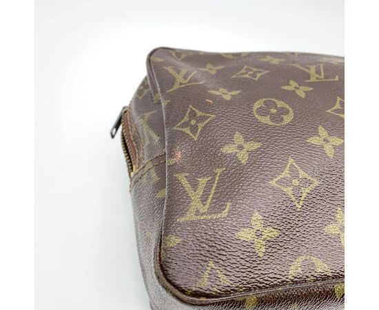 LOUIS VUITTON Pochette Vintage in Tela Col. Marrone Trousse de Toilette M