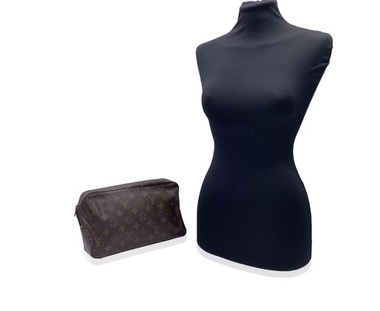 LOUIS VUITTON Pochette Vintage in Tela Col. Marrone Trousse de Toilette M