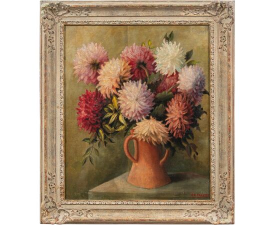 Pittore inglese (XX sec.) - Vaso di fiori.