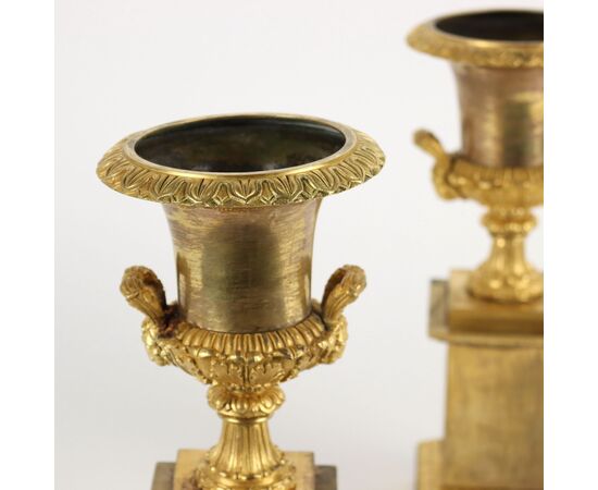 Pair of Gilded Bronze Vases     