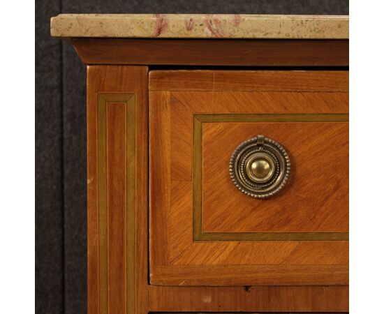 Small inlaid french chest of drawers in Louis XVI style 