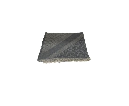 Gucci Sciarpa GG Supreme Lana Grigia