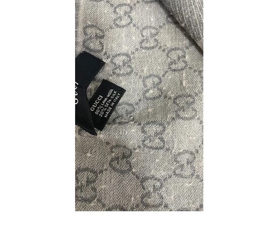Gucci Sciarpa GG Supreme Lana Grigia