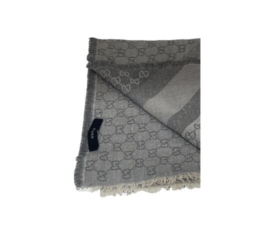 Gucci Sciarpa GG Supreme Lana Grigia