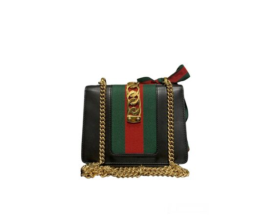 Gucci Sylvie Mini Flap Chain Pelle Nera