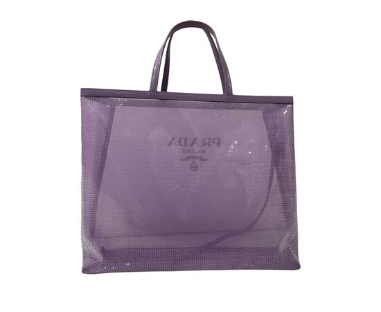 Prada Shopper Paillettes Lilla