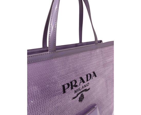 Prada Shopper Paillettes Lilla
