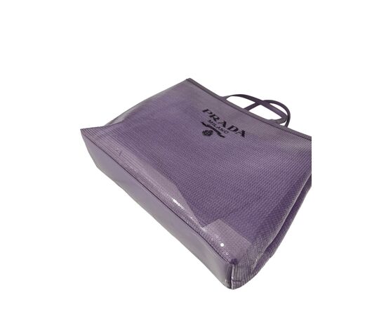 Prada Shopper Paillettes Lilla