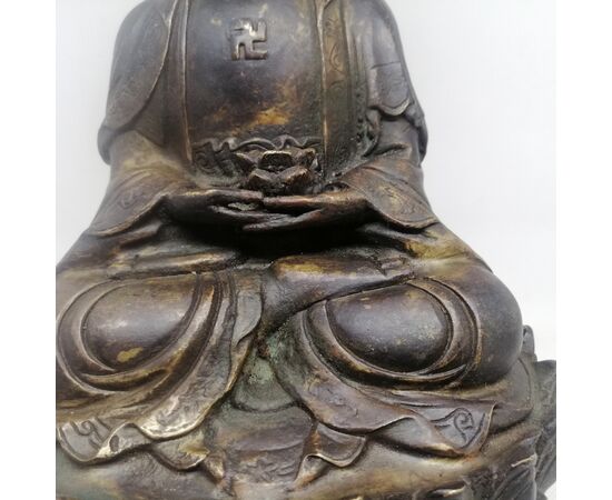 BRONZE BUDDHA - CHINA - 19th CENTURY     