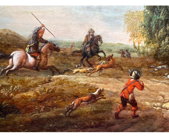 Barend Gael- 1635. / 1698 . Scena di caccia 