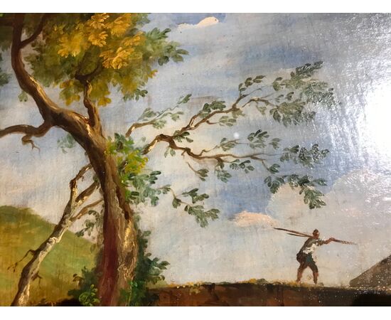 Paesaggio con figure-scuola veneta-inizio Sec.XIX’