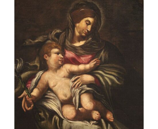 Great 17th century painting Madonna with child