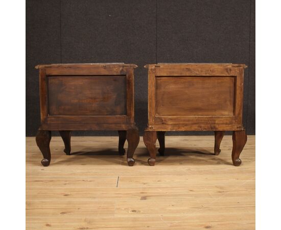 Pair of Italian bedside tables from 20th century