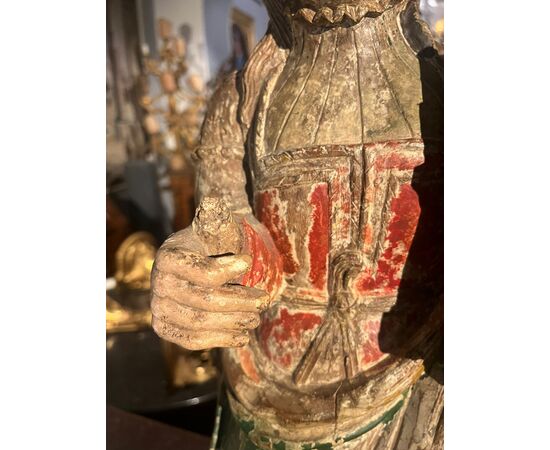 Rara scultura di Santa Barbara XV secolo 