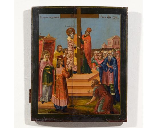 Icona rappresentante l’Esaltazione della Croce, Russia, XIX secolo (lotto 8)