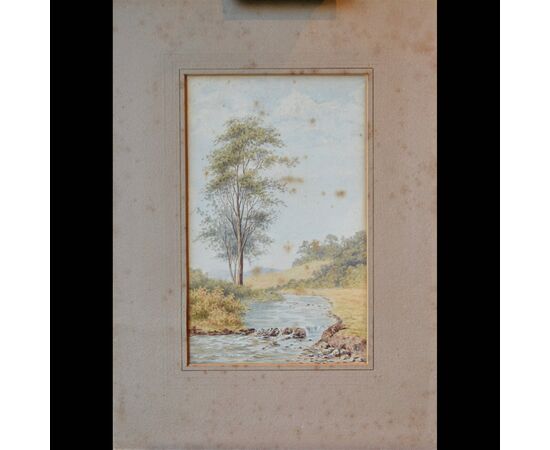 Pair of watercolors from the first quarter of the 20th century     