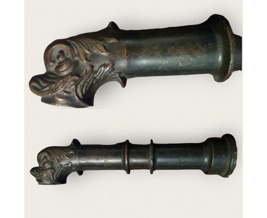 Importante bocchettone zoomorfo in bronzo XVIII secolo 