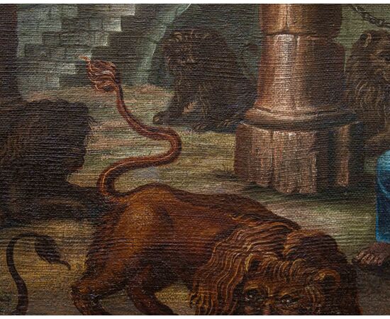 Scuola italiana del XVIII secolo  Daniele nella fossa dei leoni
