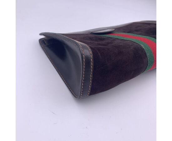 GUCCI Pochette Vintage in Camoscio Col. Marrone n.a. M