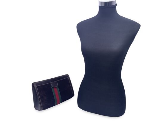 GUCCI Pochette Vintage in Camoscio Col. Marrone n.a. M
