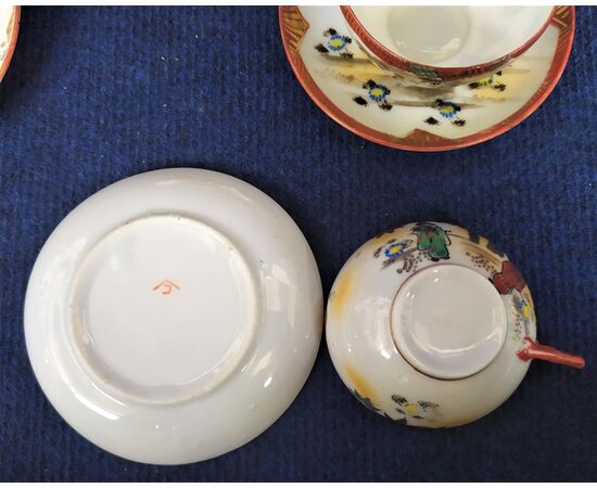 Polychrome porcelain coffee service - 13 pcs - Japan 20th century     