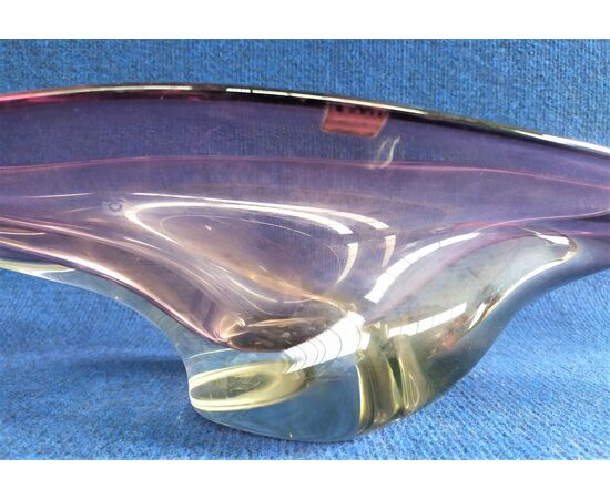 Art Vannes - grande vaso in cristallo viola -cm 67- Francia anni '70