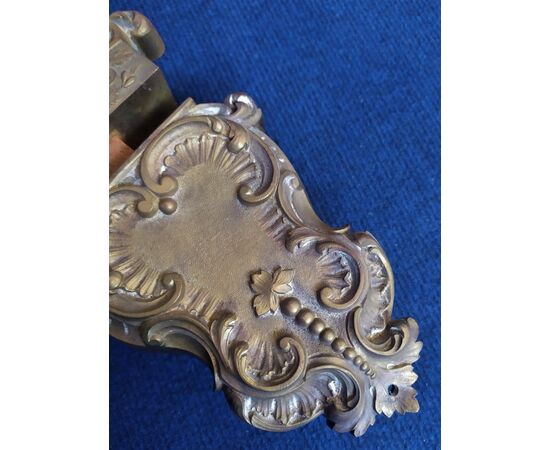 Large lock with chiseled brass handle - France 19th century (B)     