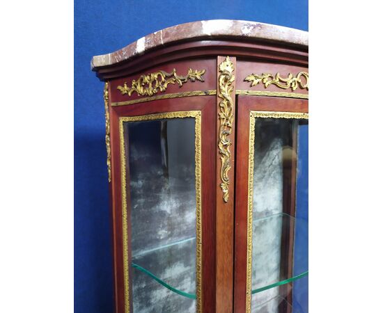 Napoleon III display cabinet in mahogany, marble and gilded bronzes - France 19th century     