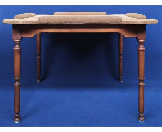 Wooden game table with padded top - Italy, 20th century     