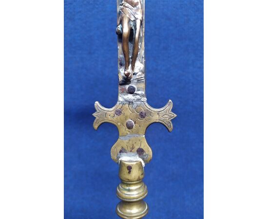 Bronze crucifix - cm 52 h - Italy late 18th century     