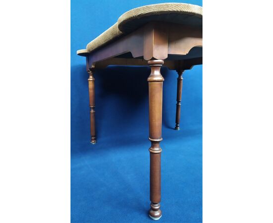 Wooden game table with padded top - Italy, 20th century     