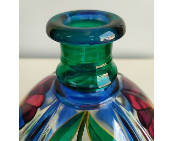 Dado Torrigiani - Bottiglia in vetro dipinto a mano - 1984