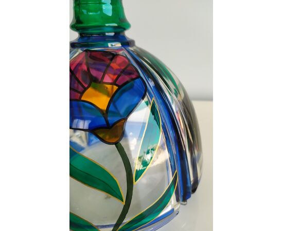 Dado Torrigiani - Hand painted glass bottle - 1984     