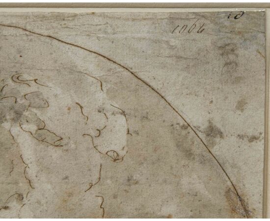 XVIII secolo  Bozzetto per soffitto raffigurante apoteosi