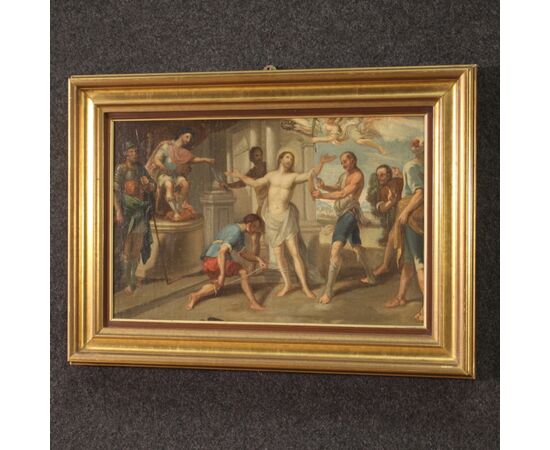 Italian painting Martyrdom of St. Bartholomew of the 18th century