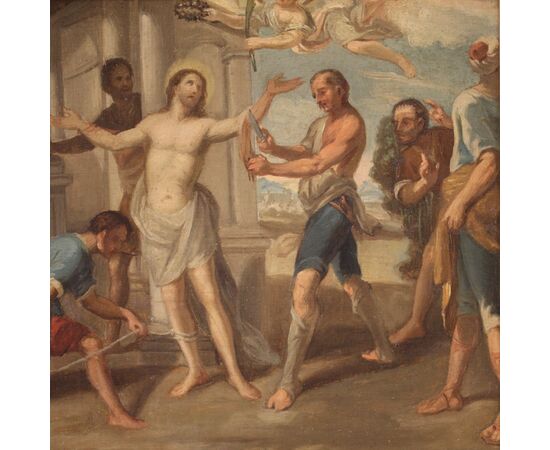 Italian painting Martyrdom of St. Bartholomew of the 18th century
