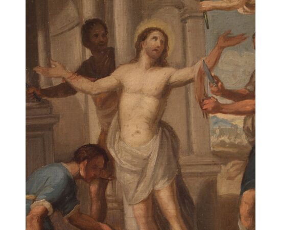 Dipinto italiano Martirio di San Bartolomeo del XVIII secolo