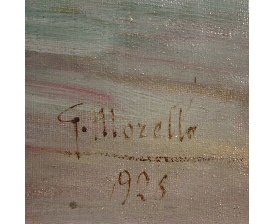 Dipinto italiano marina firmato e datato 1926 