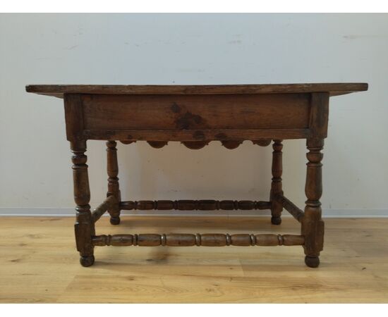 Tavolo a rocchetto in rovere - XVIII secolo - scrittoio scrivania - '700