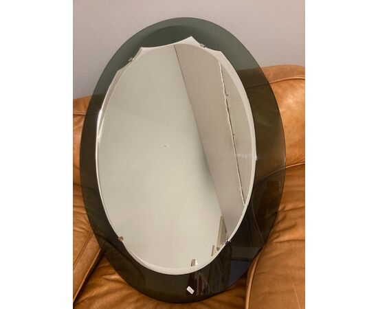 Specchio ovale design  Modernariato anni 60 bicolore.  Mis 90 x 68 Originale 