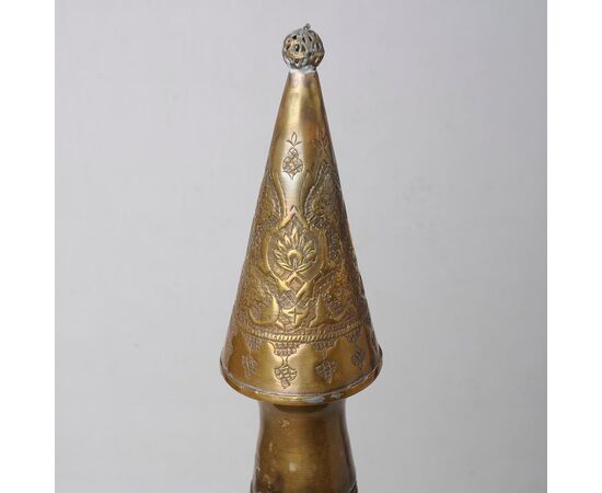 Vaso persiano in ottone inciso a mano - O/8188 -