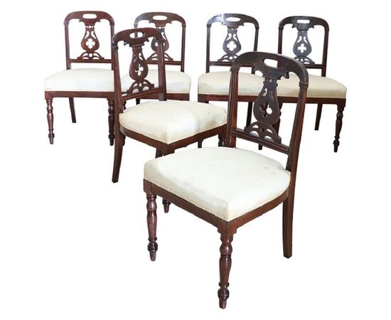 Set di sei sedie antiche in mogano secolo XIX PREZZO TRATTABILE