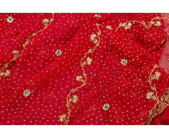 Raro velo nuziale India colore rosso - B/1565 -