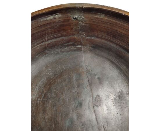 Grande ciotola in legno tornito Valsesia XVIII secolo cm. 43