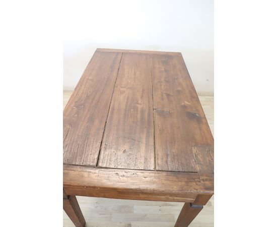 Tavolo antico rustico in legno di pioppo, XIX secolo PREZZO TRATTABILE