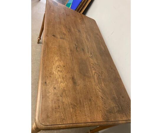 Antico tavolo in rovere massello XIX sec Periodo L. Filippo naturale Mis 165 x 78 